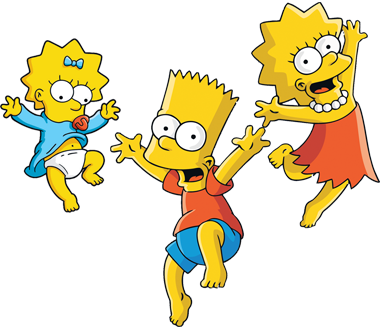 Bart, Lisa and Maggie